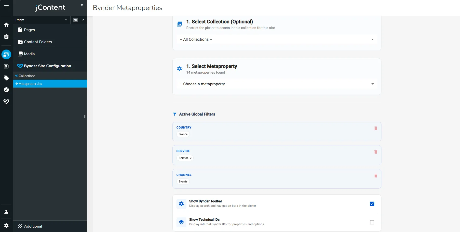 Site Prism with Country France, Channel Events MetaProperties